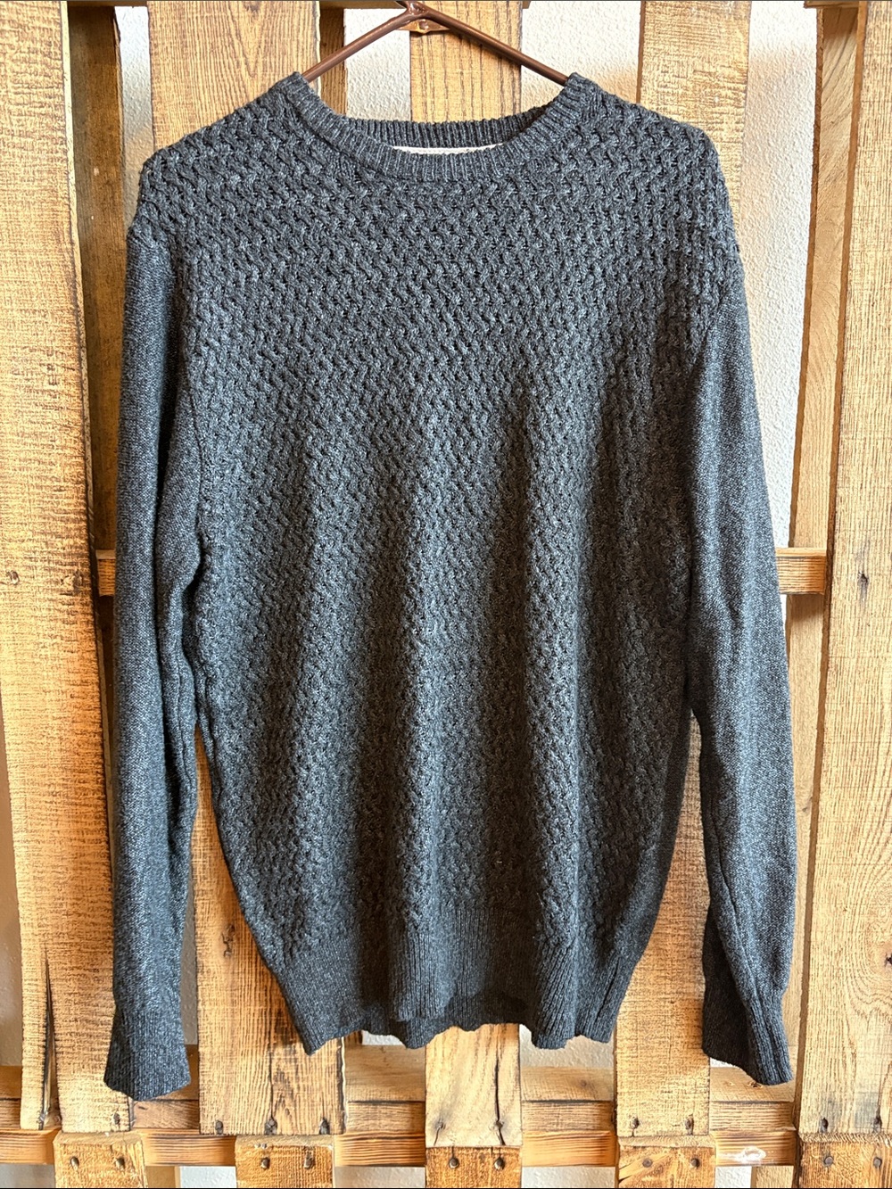 Weatherproof Men's Charcoal Crewneck Sweater